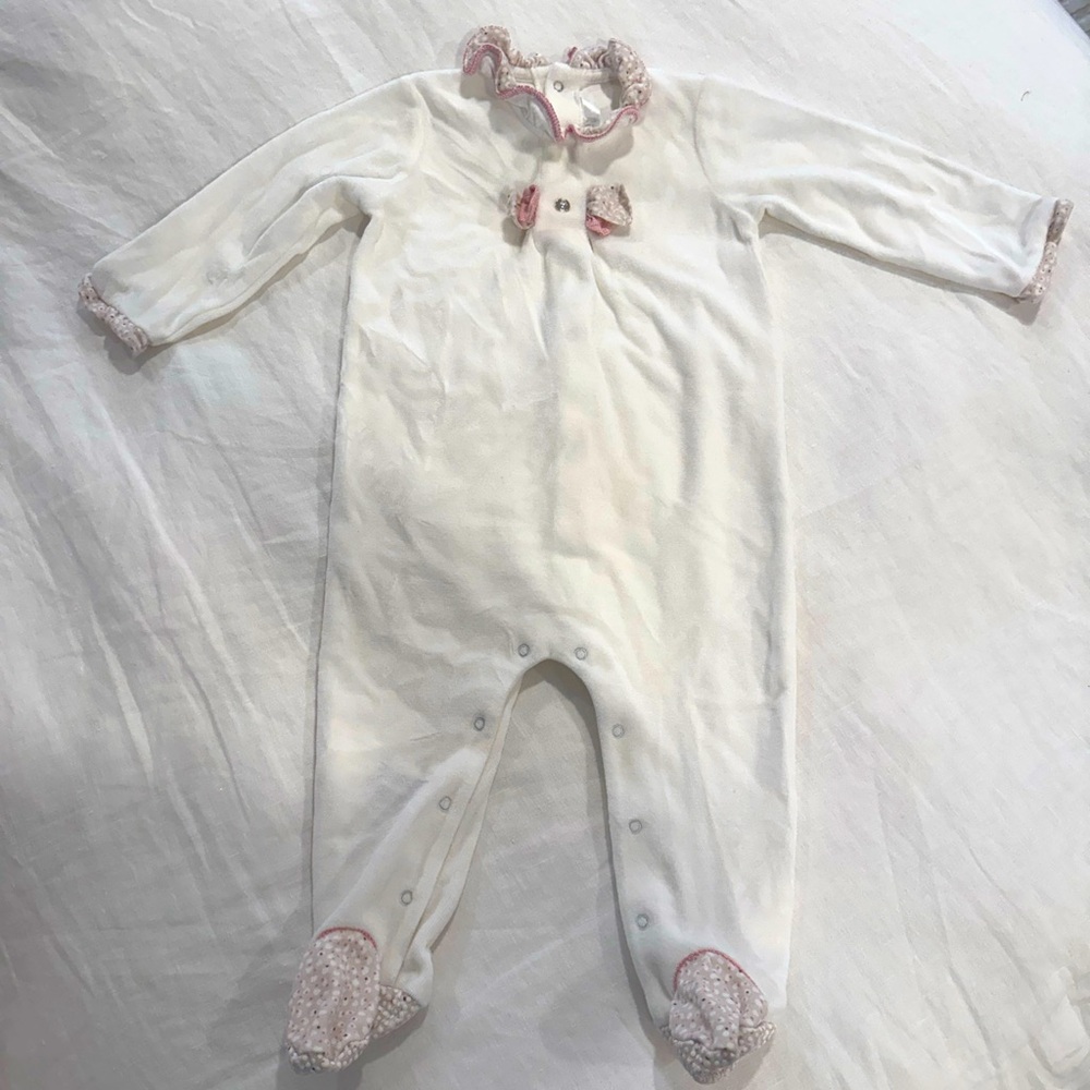 Like new!! Mayoral 12 months worn once. No stains!